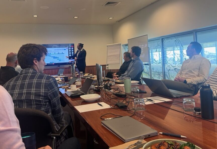 Team at a client meeting